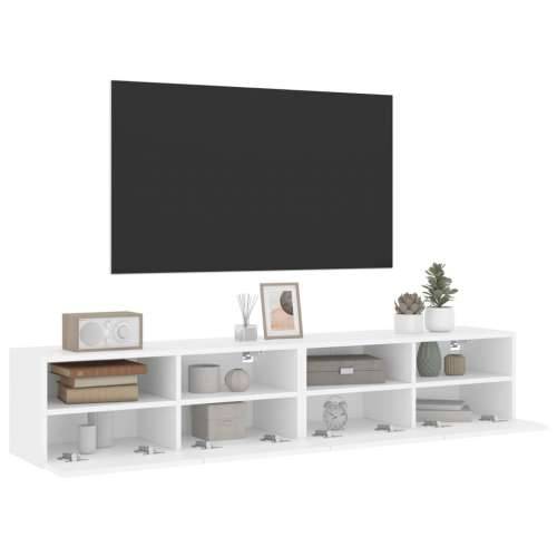Zidni TV ormarići 2 kom bijeli 80x30x30 cm konstruirano drvo - Bijela 2 80 cm Cijena