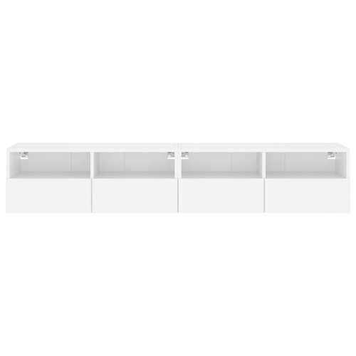 Zidni TV ormarići 2 kom bijeli 80x30x30 cm konstruirano drvo - Bijela 2 80 cm Cijena