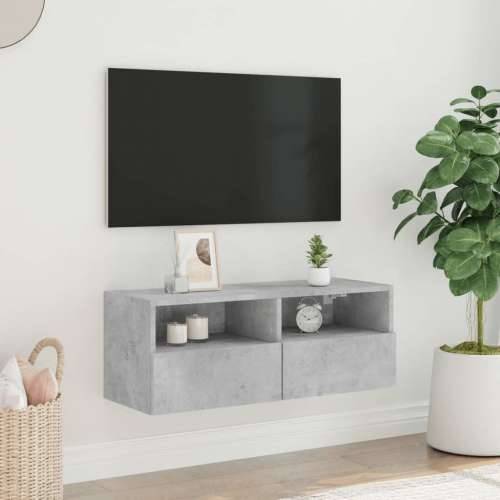 Zidni TV ormarić siva boja betona 80 x 30 x 30 cm drveni - Beton siva 1 80 cm Cijena