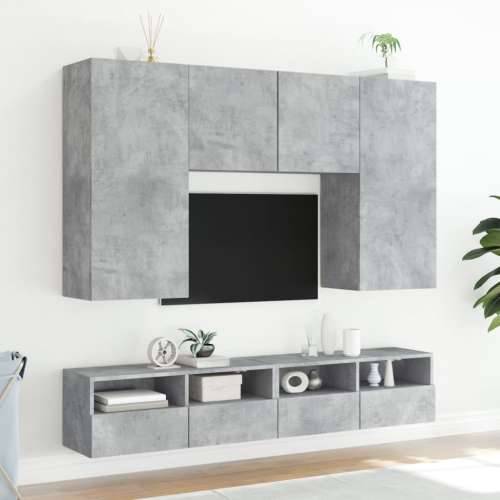Zidni TV ormarić siva boja betona 80 x 30 x 30 cm drveni - Beton siva 1 80 cm Cijena