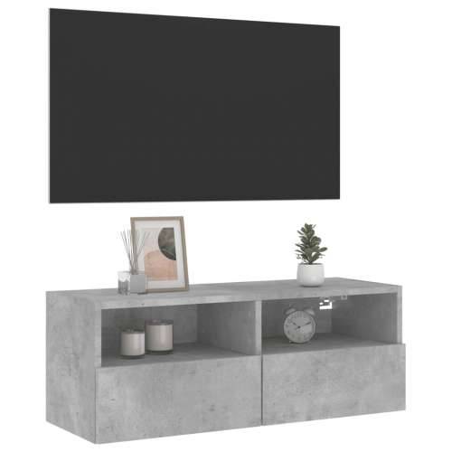 Zidni TV ormarić siva boja betona 80 x 30 x 30 cm drveni - Beton siva 1 80 cm Cijena
