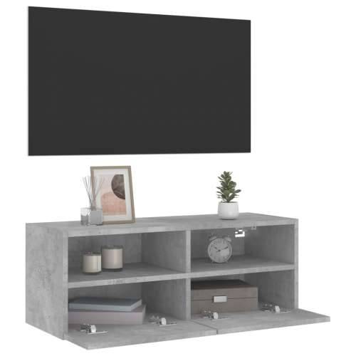 Zidni TV ormarić siva boja betona 80 x 30 x 30 cm drveni - Beton siva 1 80 cm Cijena