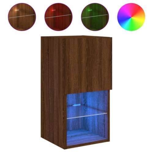TV ormarić s LED svjetlima smeđi boja hrasta 30,5x30x60 cm - Smeđi hrast 1 60 cm 30.5 cm Cijena