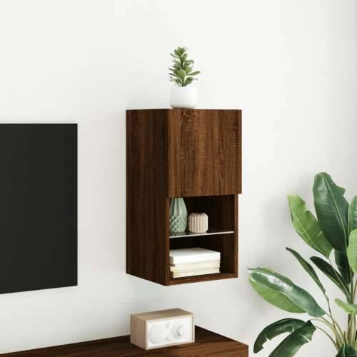TV ormarić s LED svjetlima smeđi boja hrasta 30,5x30x60 cm - Smeđi hrast 1 60 cm 30.5 cm Cijena