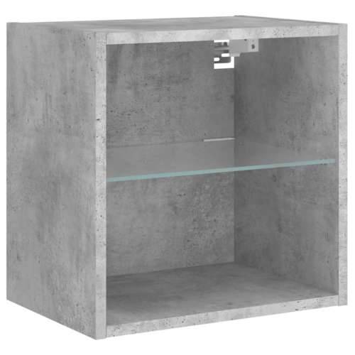 Noćni ormarić s LED svjetlima zidni siva boja betona - Beton siva 1 40 cm Cijena
