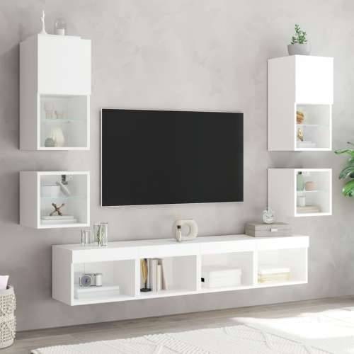 Noćni ormarići s LED svjetlima zidni bijeli - Bijela 2 40 cm Cijena
