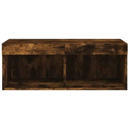 TV ormarić s LED svjetlima boja dimljenog hrasta 80x30x30 cm - Dimljeni hrast 1 80 cm Cijena