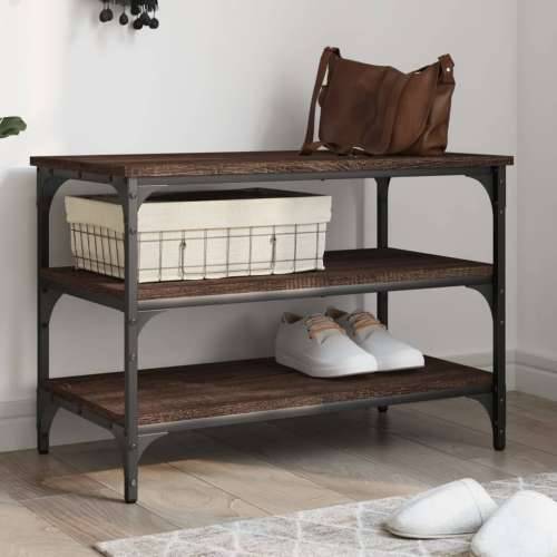 Klupa za cipele boja smeđeg hrasta 70x38,5x49 cm drvena - Smeđi hrast 70 x 38.5 x 49 cm Cijena