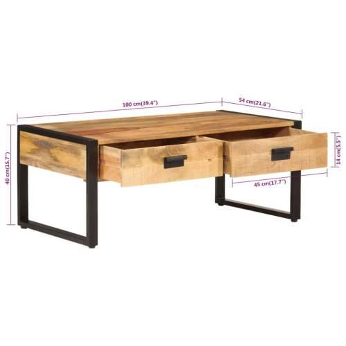 Stolić za kavu 100x54x40 cm od masivnog drva manga i željeza - 1 54 cm Cijena