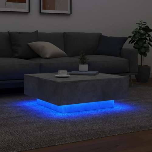 Stolić za kavu s LED svjetlima sivi boja betona 80x80x31 cm - Beton siva 80 x 80 x 31 cm 1 Cijena