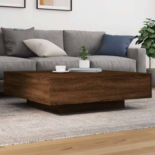 Stolić za kavu s LED svjetlima smeđi hrast 100x100x31 cm - Smeđi hrast 100 x 100 x 31 cm 1 Cijena