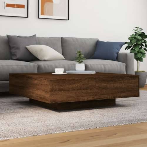 Stolić za kavu s LED svjetlima smeđi hrast 100x100x31 cm - Smeđi hrast 100 x 100 x 31 cm 1 Cijena