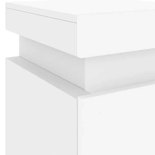Noćni ormarići s LED svjetlima 2 kom bijeli 35 x 39 x 55 cm - Bijela 2 Cijena
