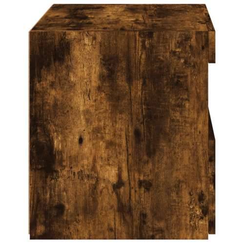 Noćni ormarić s LED svjetlima boja dimljenog hrasta 50x40x45 cm - Dimljeni hrast 1 Cijena