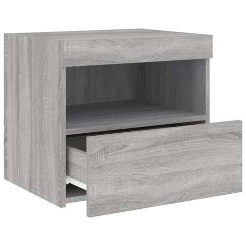 Noćni ormarić s LED svjetlima boja hrasta sonome 50x40x45 cm - Sivi hrast sonoma 1 Cijena