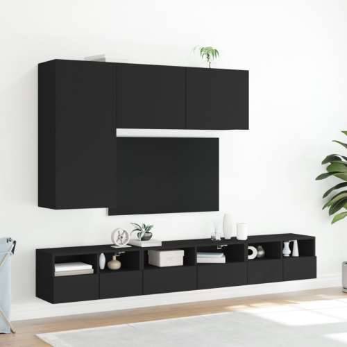 Zidni TV ormarić crni 60 x 30 x 30 cm od konstruiranog drva - Crna 1 60 cm Cijena