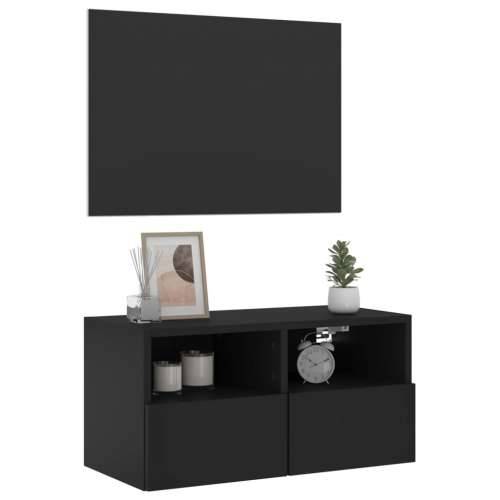 Zidni TV ormarić crni 60 x 30 x 30 cm od konstruiranog drva - Crna 1 60 cm Cijena