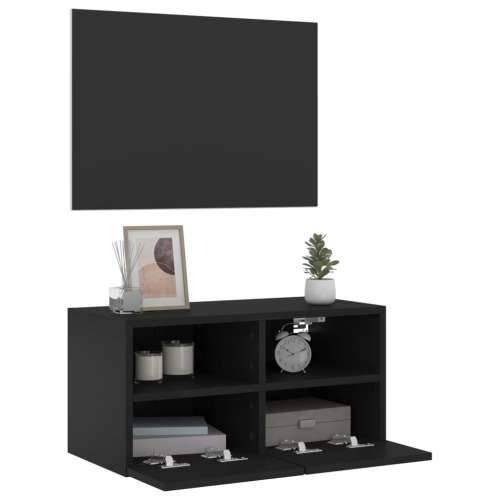 Zidni TV ormarić crni 60 x 30 x 30 cm od konstruiranog drva - Crna 1 60 cm Cijena