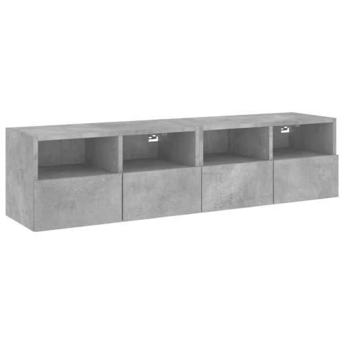 Zidni TV ormarići 2 kom siva boja betona 60x30x30 cm drveni - Beton siva 2 60 cm Cijena