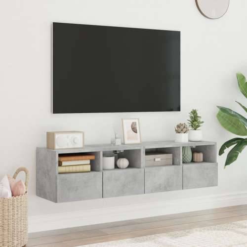 Zidni TV ormarići 2 kom siva boja betona 60x30x30 cm drveni - Beton siva 2 60 cm Cijena