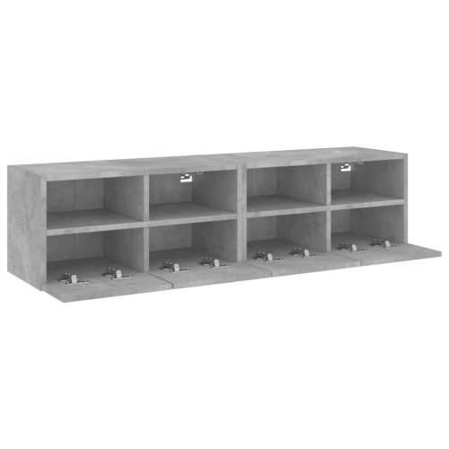 Zidni TV ormarići 2 kom siva boja betona 60x30x30 cm drveni - Beton siva 2 60 cm Cijena