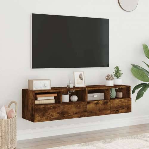 Zidni TV ormarići 2 kom boja hrasta 60 x 30 x 30 cm drveni - Dimljeni hrast 2 60 cm Cijena
