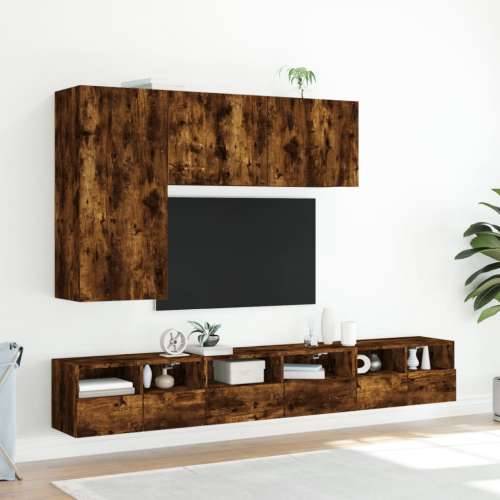 Zidni TV ormarići 2 kom boja hrasta 60 x 30 x 30 cm drveni - Dimljeni hrast 2 60 cm Cijena