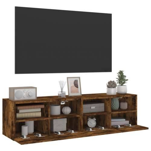 Zidni TV ormarići 2 kom boja hrasta 60 x 30 x 30 cm drveni - Dimljeni hrast 2 60 cm Cijena