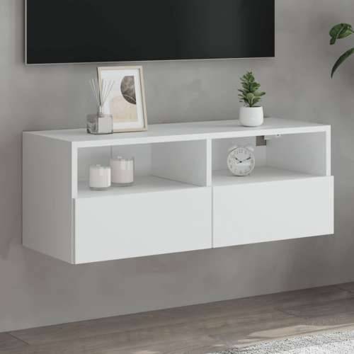 Zidni TV ormarić bijeli 80 x 30 x 30 cm od konstruiranog drva - Bijela 1 80 cm Cijena
