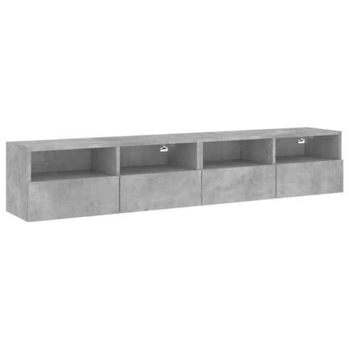 Zidni TV ormarići 2 kom siva boja betona 80 x 30 x 30 cm drveni - Beton siva 2 80 cm Cijena