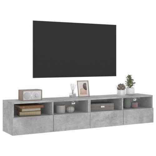 Zidni TV ormarići 2 kom siva boja betona 80 x 30 x 30 cm drveni - Beton siva 2 80 cm Cijena