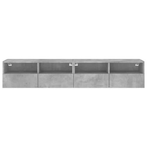 Zidni TV ormarići 2 kom siva boja betona 80 x 30 x 30 cm drveni - Beton siva 2 80 cm Cijena