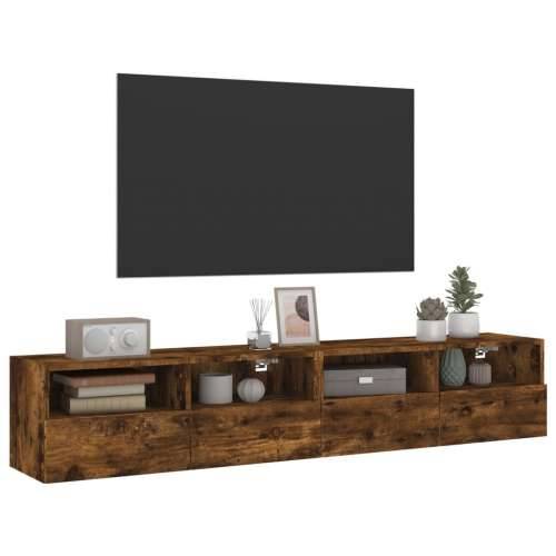 Zidni TV ormarići 2 kom boja hrasta 80 x 30 x 30 cm drveni - Dimljeni hrast 2 80 cm Cijena
