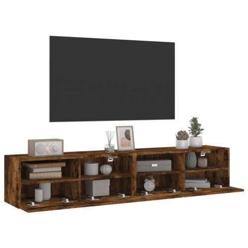 Zidni TV ormarići 2 kom boja hrasta 80 x 30 x 30 cm drveni - Dimljeni hrast 2 80 cm Cijena