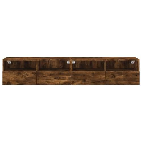 Zidni TV ormarići 2 kom boja hrasta 80 x 30 x 30 cm drveni - Dimljeni hrast 2 80 cm Cijena