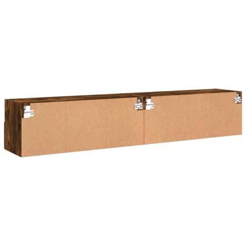 Zidni TV ormarići 2 kom boja hrasta 80 x 30 x 30 cm drveni - Dimljeni hrast 2 80 cm Cijena
