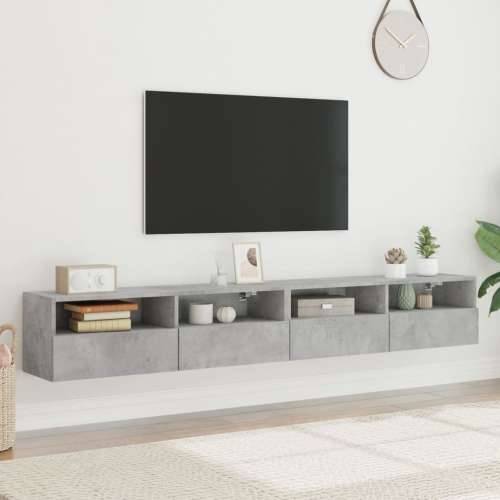 Zidni TV ormarići 2 kom siva boja betona 100x30x30 cm drveni - Beton siva 2 100 cm Cijena