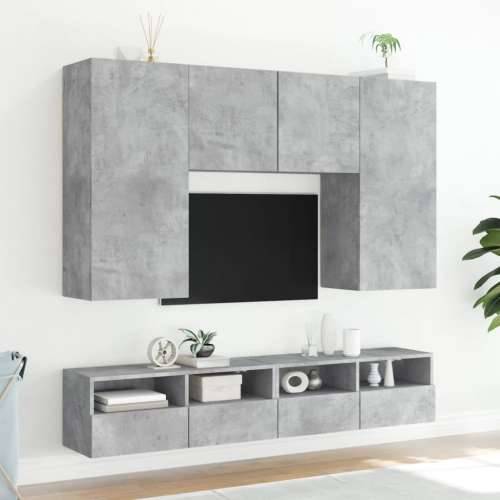 Zidni TV ormarići 2 kom siva boja betona 100x30x30 cm drveni - Beton siva 2 100 cm Cijena