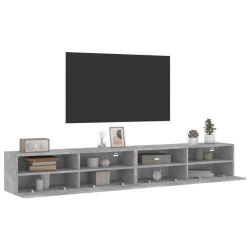 Zidni TV ormarići 2 kom siva boja betona 100x30x30 cm drveni - Beton siva 2 100 cm Cijena