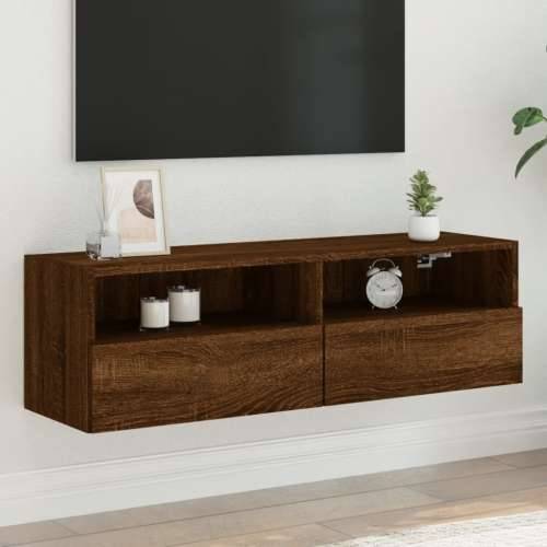 Zidni TV ormarić boja hrasta 100 x 30 x 30 cm konstruirano drvo - Smeđi hrast 1 100 cm Cijena