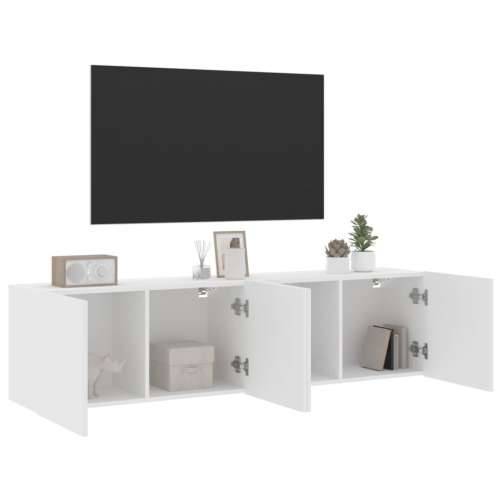 Zidni TV ormarići 2 kom bijeli 80x30x41 cm - Bijela 2 80 cm Cijena