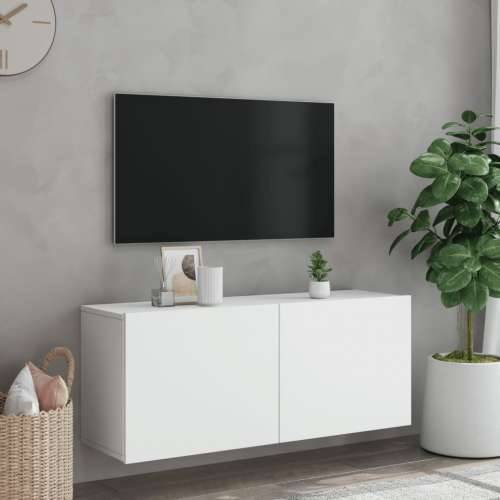 Zidni TV ormarić bijeli 100x30x41 cm - Bijela 1 100 cm Cijena
