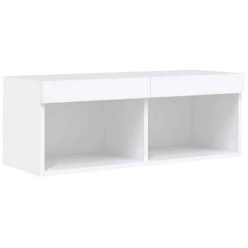 TV ormarić s LED svjetlima bijeli 80x30x30 cm Bijela 1 80 cm Cijena