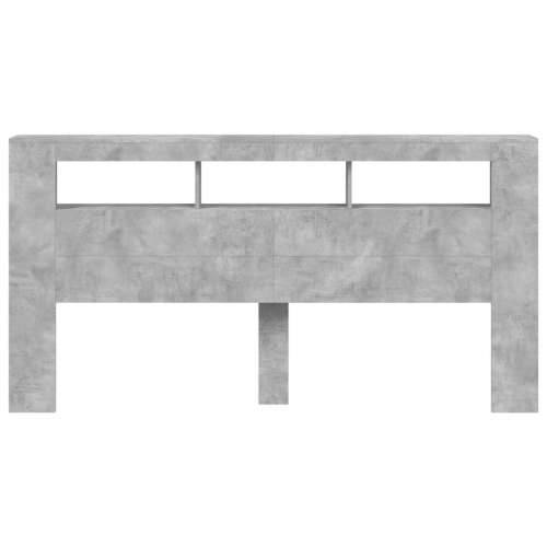 LED uzglavlje siva boja betona 200x18,5x103,5 cm - Beton siva 200 x 103.5 cm 1 Cijena