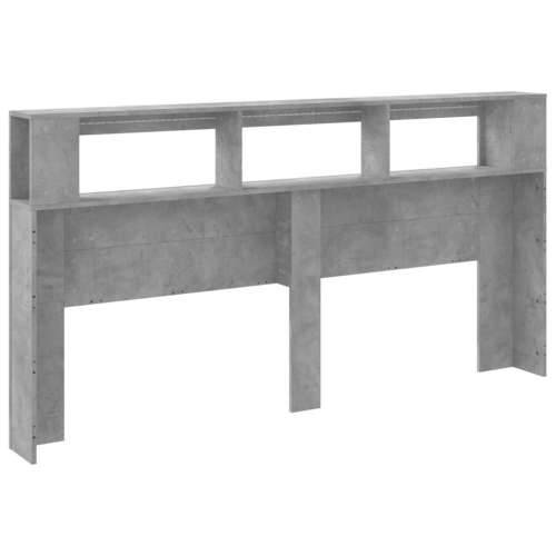 LED uzglavlje siva boja betona 200x18,5x103,5 cm - Beton siva 200 x 103.5 cm 1 Cijena