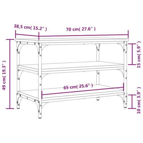 Klupa za cipele siva boja hrasta 70x38,5x49cm konstruirano drvo Sivi hrast sonoma 70 x 38.5 x 49 cm Cijena