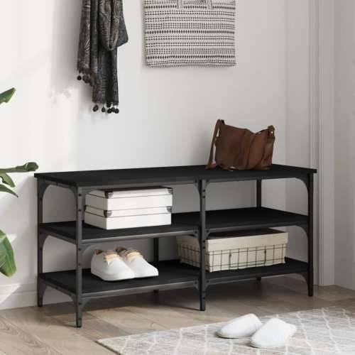 Klupa za cipele crna 100x38,5x49 cm od konstruiranog drva - Crna 100 x 38.5 x 49 cm Cijena