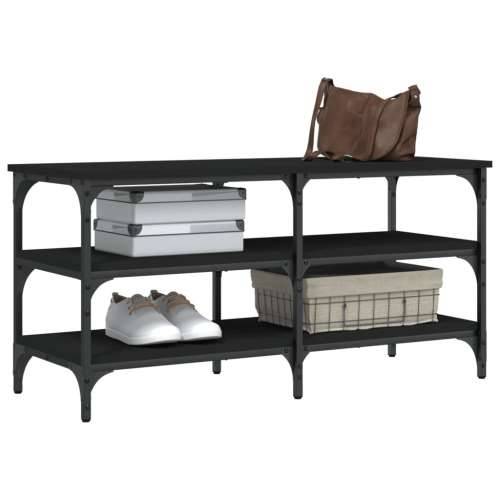 Klupa za cipele crna 100x38,5x49 cm od konstruiranog drva - Crna 100 x 38.5 x 49 cm Cijena
