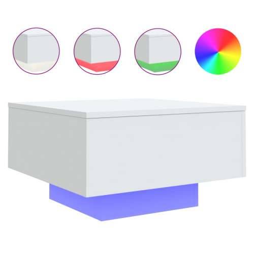 Stolić za kavu s LED svjetlima bijeli 55 x 55 x 31 cm - Bijela 55 x 55 x 31 cm 1 Cijena