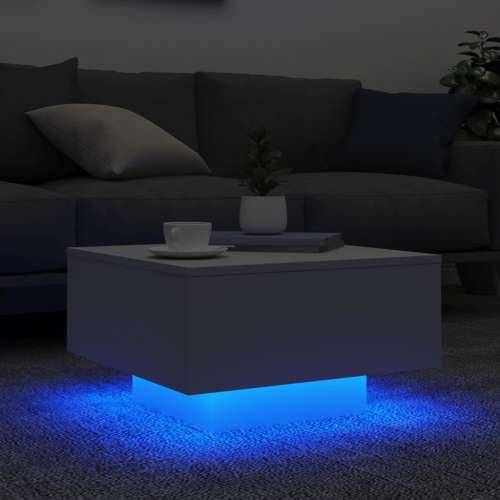Stolić za kavu s LED svjetlima bijeli 55 x 55 x 31 cm - Bijela 55 x 55 x 31 cm 1 Cijena